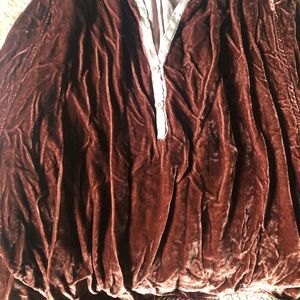 Free people velvet blouse with batwing sleeves!